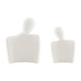 thumbnail image 2 of Danya B. Hans Cream Abstract Nesting Two Piece Couple Decorative Accent Matte Ceramic Sculpture Figure Set, 2 of 8