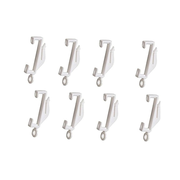 Niceauty Curtain Track Glider Hooks White 50Pcs