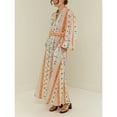 thumbnail image 5 of Women Boho Print Maxi Shirt Dress Long Sleeve Belted Casual Vacation Dress, 5 of 8