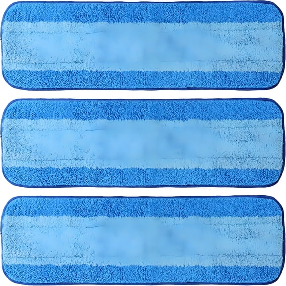 ACDANC 3 Pack Microfiber Cleaning Pads for 18 Inch Mop,Reusable Microfiber Mop Pads for Hardwood Floor Replacement Cleaning Mop Pads,Machine Washable