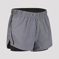 thumbnail image 3 of TFixol Pantalones cortos para correr para mujer, capa de cobertura 2 en 1, forro de compresión, deporte de descanso, 3 of 8