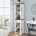 ETASE Tall Bathroom Cabinet with Adjustable Shelves & Paper Holders ...