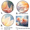 thumbnail image 3 of Designart "Contemporary Dreams In Coral And Blue Dahlias" Dahlia Floater Framed Canvas Wall Art, 3 of 5