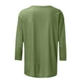thumbnail image 6 of MIUOWANP Women 3/4 Sleeves Casual Shirts Pullover Loose Tunic Tops Blouse 2025 Hot Sale Blouses&Shirts Clearance Deals Mint Green M, 6 of 6