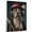 American Staffordshire Terrier, variant on Pug Cute Dog Baseball Stretched Canvas Size 8x12 – Retro Pug Dog Batter in Action With Baseball for Themed Living Room