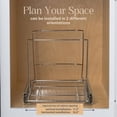 thumbnail image 6 of HOLDN’ STORAGE Pull Out Trash Can Rack for Kitchen Cabinet, 7 Gallon / 28 Qt Garbage and Recycling Bin Organizer Heavy Duty Chrome Sliding Frame, 6 of 7