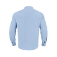 thumbnail image 4 of VgaVtl Men Long Sleeve Shirts Collared Cotton Linen Clothes for Men Shirts Solid Color Workout Button down Soft Blue Shirts,L, 4 of 7
