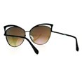 thumbnail image 4 of SA106 Womens Mirrored Mirror Lens Metal Cat Eye Diva Retro Sunglasses Black Purple, 4 of 4
