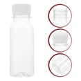 thumbnail image 1 of Nestingho 5pcs Transparent Milk Packing Bottles With Caps Reusable Juice And Beverage Containers For And Transport, 1 of 8