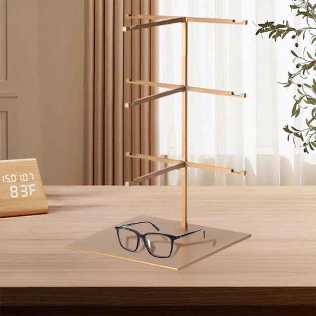 Soporte de exhibición de gafas de , soporte de soporte de anteojos, estante para anteojos, estante de exhibición, lente de visualización para el Oro de 3 niveles