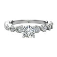 thumbnail image 4 of Ocean Wave Ripple Round Brilliant Diamond Ring 18K White Gold 0.70 CT TW (G,VS1), 4 of 5