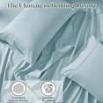 thumbnail image 6 of Superior 4-Piece 1400-1500 Thread Count Light Blue Sheet Set, King, 6 of 10