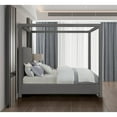thumbnail image 6 of Meridian Furniture Emerson Grey Linen Textured Fabric King Bed, 6 of 8