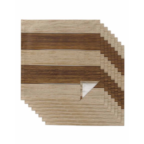 Brown Wood Grain Cloth Napkins Set of 8 Reusable Dinner Napkins, Ombre Rustic Retro Wooden Plank Cocktail Napkin Washable Table Napkins for Wedding/Holiday Party/Baby Shower 20"x20"