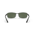 thumbnail image 4 of Ray-Ban RB3498 Rectangle Sunglasses, Polished Black with Green Lenses, 4 of 6