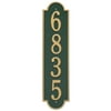 Personalized Whitehall Products Richmond Vertical Single Line Estate Plaque in Green/Gold