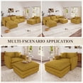 thumbnail image 6 of Muumblus Oversized Lounge Chair with Ottoman, Plush Cloud Accent Armchair for Living Room, Bedroom, Yellow Chenille, 6 of 10