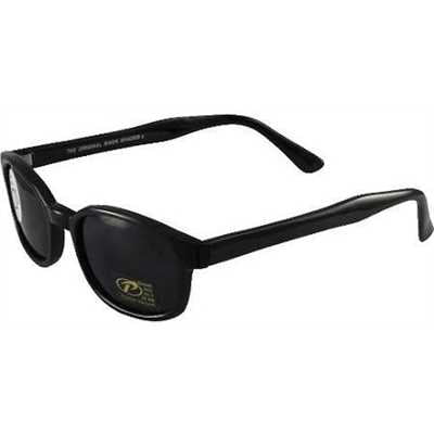 Pacific Coast Original KD's Biker Sunglasses (Black Frame/Dark Grey Lens)