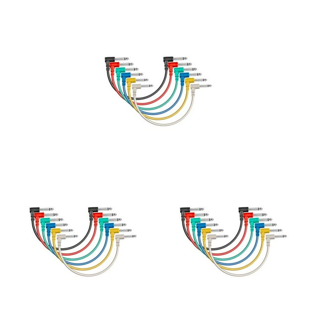 Soidarity Cable de Pedal de efecto de 6 piezas, cuerdas de bajo eléctrico para estudio, instrumento Musical, reemplazo de línea alámbrica, Type3 NO3