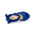 thumbnail image 4 of BLISSFUL STEP Chaussures pour Femmes Espadrilles à Lacets Sandales Compensées à Plateforme Bleu Foncé 7, 4 of 8