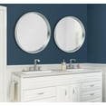thumbnail image 7 of Kate and Laurel Travis Round Wood Wall Mirror, 21.6" Diameter, Silver, Chic Glam Wall Décor Accent, 7 of 7