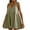 Army Green, variant on Xunlbb Womens Summer Dresses Women Casual Loose Solid Pleated Sleeveeless-Neck Dress Beach Vacation Clothes for Women Size S-2XL