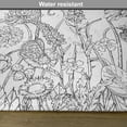 thumbnail image 6 of Ambesonne Floral Place Mats Set of 4, Flowers Garden Scenery, Standard Size, Grey and White, 6 of 6