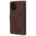 thumbnail image 3 of Pour Apple Iphone 14 Plus Étui Portefeuille Multi-Zip Marron, 3 of 5