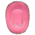 thumbnail image 3 of Rhode Island Novelty Pink Blinking Tiara Cowboy Party Hat, PU Leather, 3 of 4
