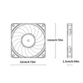 thumbnail image 5 of Router Cooling Fan PC Chassis Quiet ARGB Power 120mmx120mmx15mm Cabinet Cooling Fan 12CM Protective Net Replacement, 5 of 17