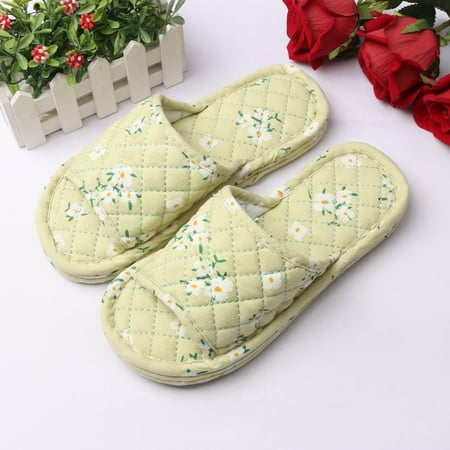 

Candy-colored small flowers three-layer thickened fabric slippers women s summer rubber-bottom indoor slippers