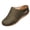 Brown, variant on Women's Platform Wedge Clogs Arch Support Solid Color Closed Toe Faux Leather Slides For Casual, Khaki