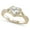 Clear & Yellow, variant on Cubic Zirconia Heart Iced Out Infinity Ring Sterling Silver Size 7