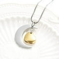 thumbnail image 4 of I Love You to The Moon and Back Cremation Urn Necklace for Ashes Keepsake Pendant For Dad/Daughter/Mom/Son, 4 of 7