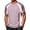 Purple, variant on Men's Outdoor Crew Neck Jersey T-Shirt Color Block Design Wrinkle Resistant Tees Cool Feeling Breathable Moisture Wicking Casual Tops Purple M