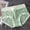 Green, variant on LYEAA Panties for Women Cotton Mid Waisted Cool Briefs Breathable Comfort Solid Daily Full Fashionable Underpants Beige M