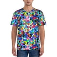 thumbnail image 4 of Haiem Hip Hop Hipster Baseball Jersey Button Down Shirts Sports Uniforms Men Women Jersey(Colorful Tie Dye Stained Glass 2,4X-Large), 4 of 9