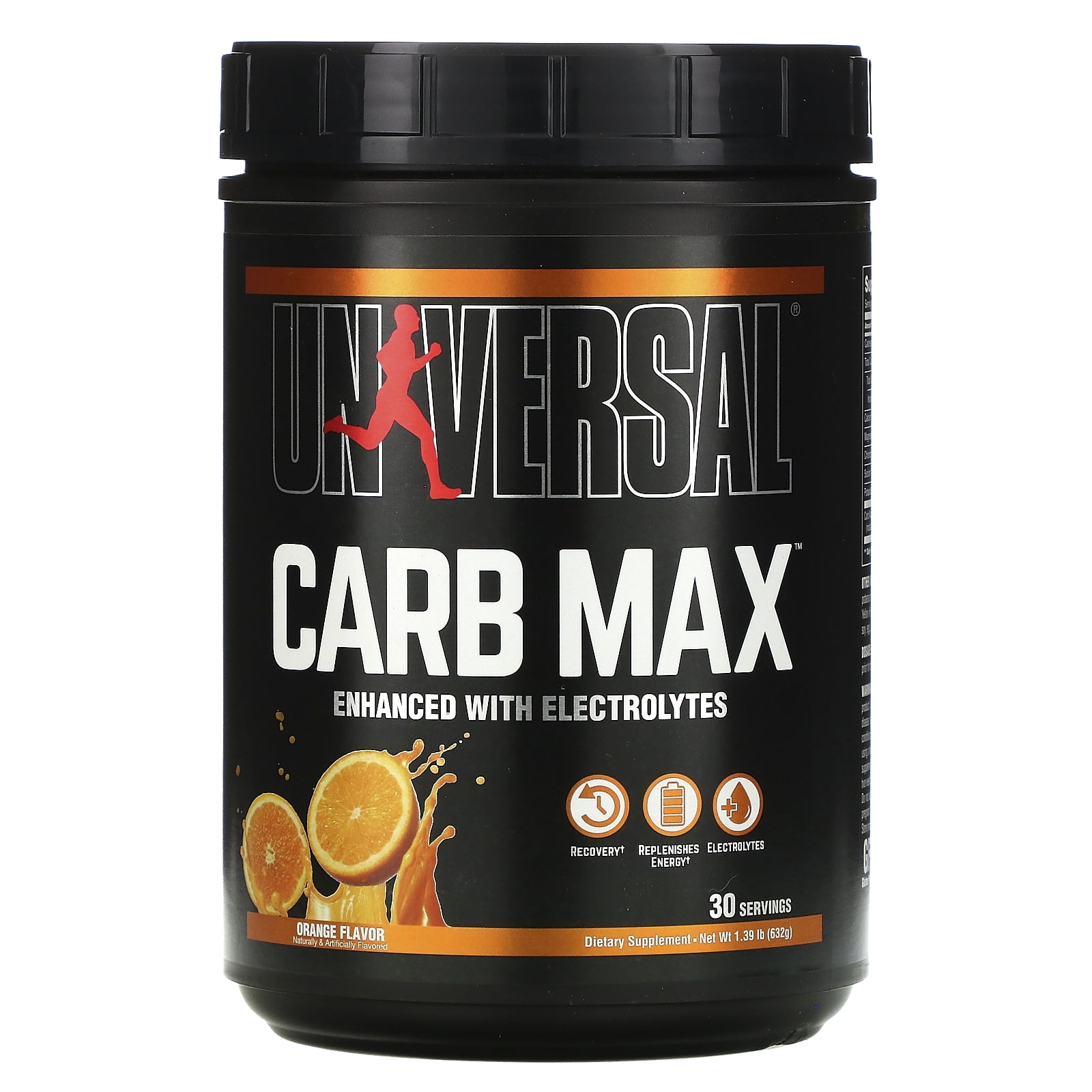 Universal Nutrition Carb Max, Replenish Glycogen & Electrolytes, Orange