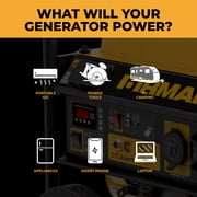 FIRMAN Portable Gas Generator P03628 Remote Start CO Alert - 4550/3650 Watt - Black