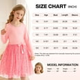 thumbnail image 6 of Actgleam Toddler Girls Tutu Dress long Sleeves Tulle for Girl Dresses,Pink,6-7Years, 6 of 10