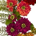 thumbnail image 4 of Nearly Natural 4582 Mixed Flower Wreath, 4 of 10