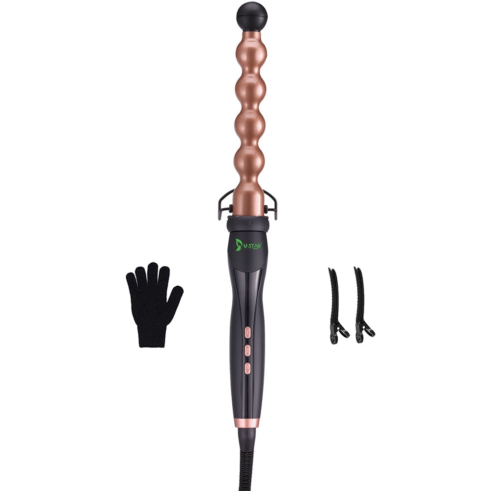 Ustar Hair Barrel Curling Iron Wand Individual Interchangeable Barrels