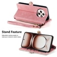 thumbnail image 3 of compatible Oppo Reno12 F 5G Case Zipper Wallet Geometry Lines Leather Phone Cover - Pink Newway CPDD, 3 of 5