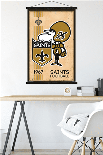 NFL New Orleans Saints - Retro Logo 14 Wall Poster, 22.375 x 34 