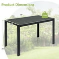 thumbnail image 2 of Gymax 48'' Rectangular Rattan Patio Dining Table for 6 w/ Metal Frame, 2 of 9