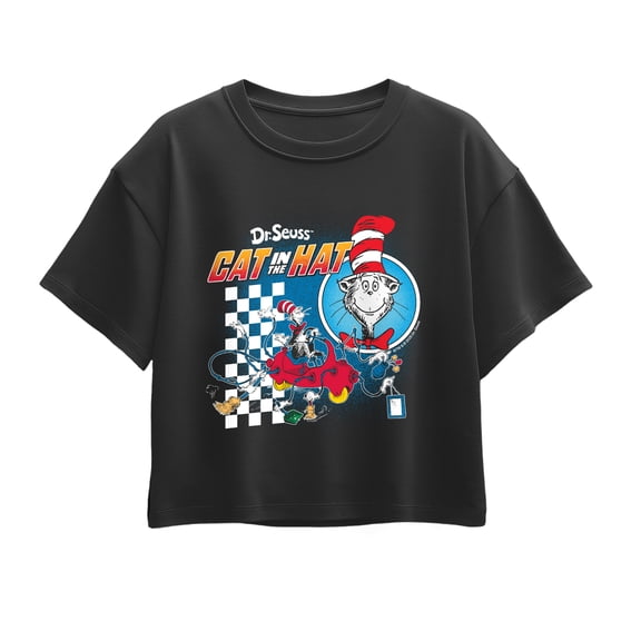 The Cat in the Hat - Seuss Racing - Youth Girls Boxy T-Shirt