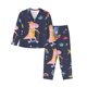 thumbnail image 1 of Balery Cartoon Dinosaur Scooter Sport Blue Conjunto de Pijama con Estampado para Mujer, Conjunto de Dos Piezas con Manga Larga, Ropa de Dormir Suave con Bolsillos, Pijamas Cómodos-XX-Large, 1 of 7