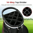 thumbnail image 2 of Topbuy 14-Way Golf Cart Bag Golf Club Bag with 14 Ways Organizer Divider Top 9 Zippered Pockets Cooler Bag Umbrella Holder Red, 2 of 8