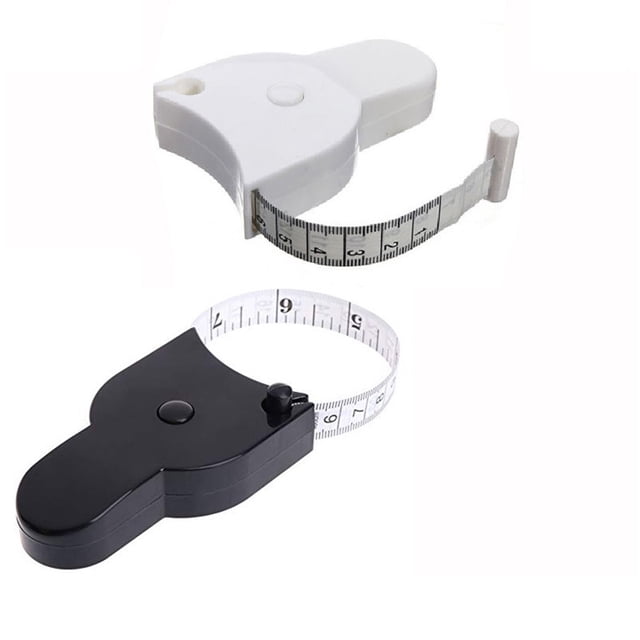 Paquete de 2 cintas métricas, cinta métrica ergonómica de 150 cm (60 ") para la circunferencia del cuerpo, cinta métrica suave de doble cara, para medir la longitud