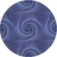 thumbnail image 1 of Ahgly Company Machine Washable Indoor Round Transitional Blue Area Rugs, 6' Round, 1 of 7